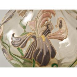 Aiguière En Verre émaillé Legras Monture Victor Saglier