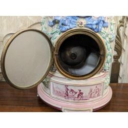 Pendule En Porcelaine De Lunéville d'époque Napoléon III