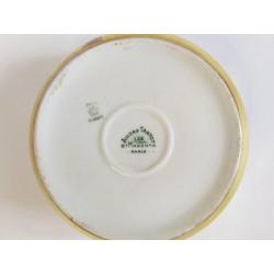 Boite En Porcelaine Peinte De Limoges Style Art Nouveau