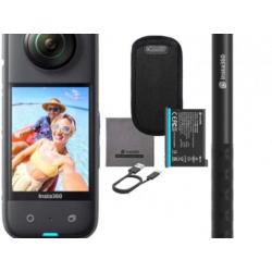 INSTA360 X3 72MP, ÉTANCHE, 5,7K 360° VR, AVEC PERCHE SELFIE."